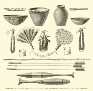 Armes, ornements, articles de poterie et ustensiles ménagers des Indiens Antis - Edouard Riou